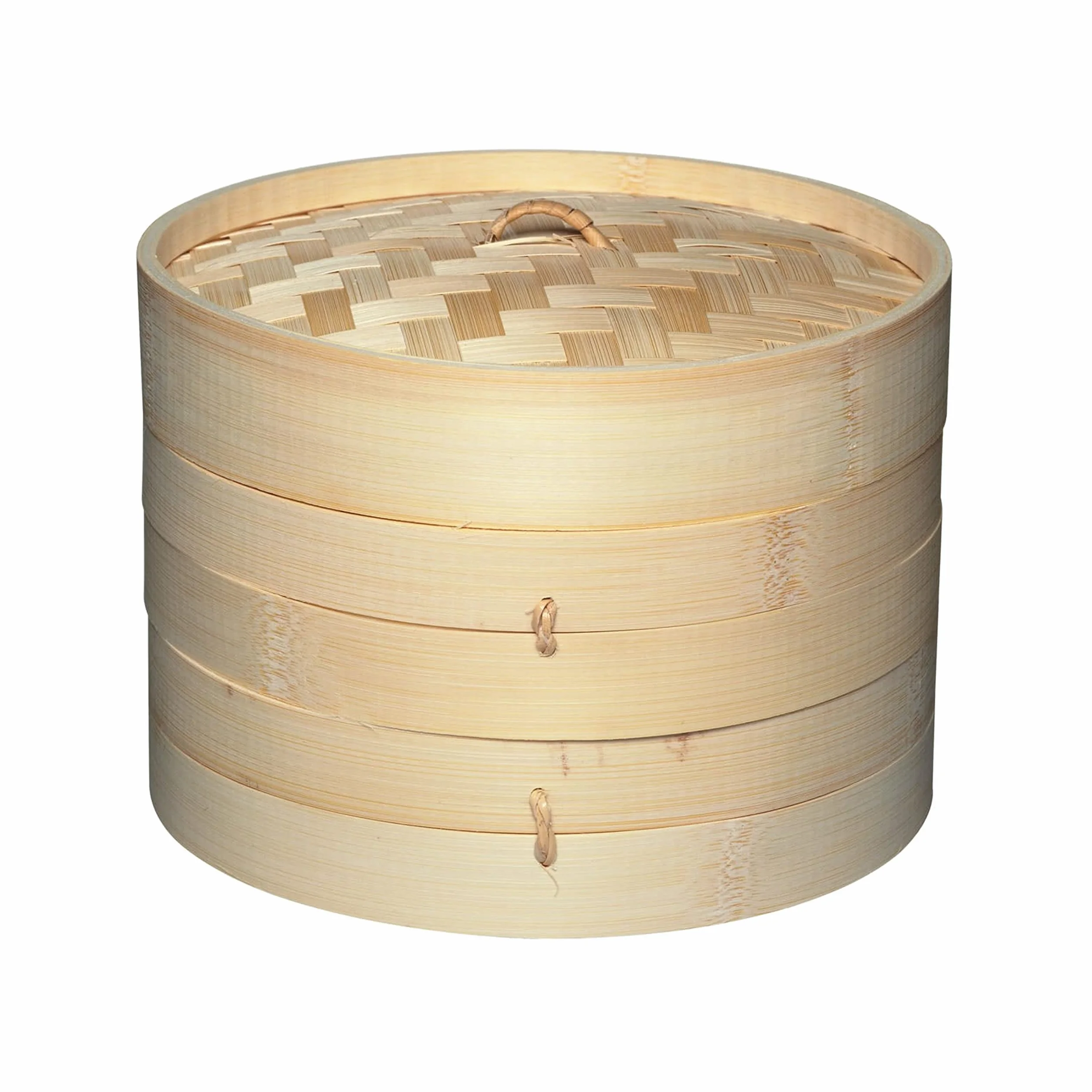 KitchenCraft: World of Flavours – Vaporera de Bambú de 2 Pisos, Color Beige, 20 cm