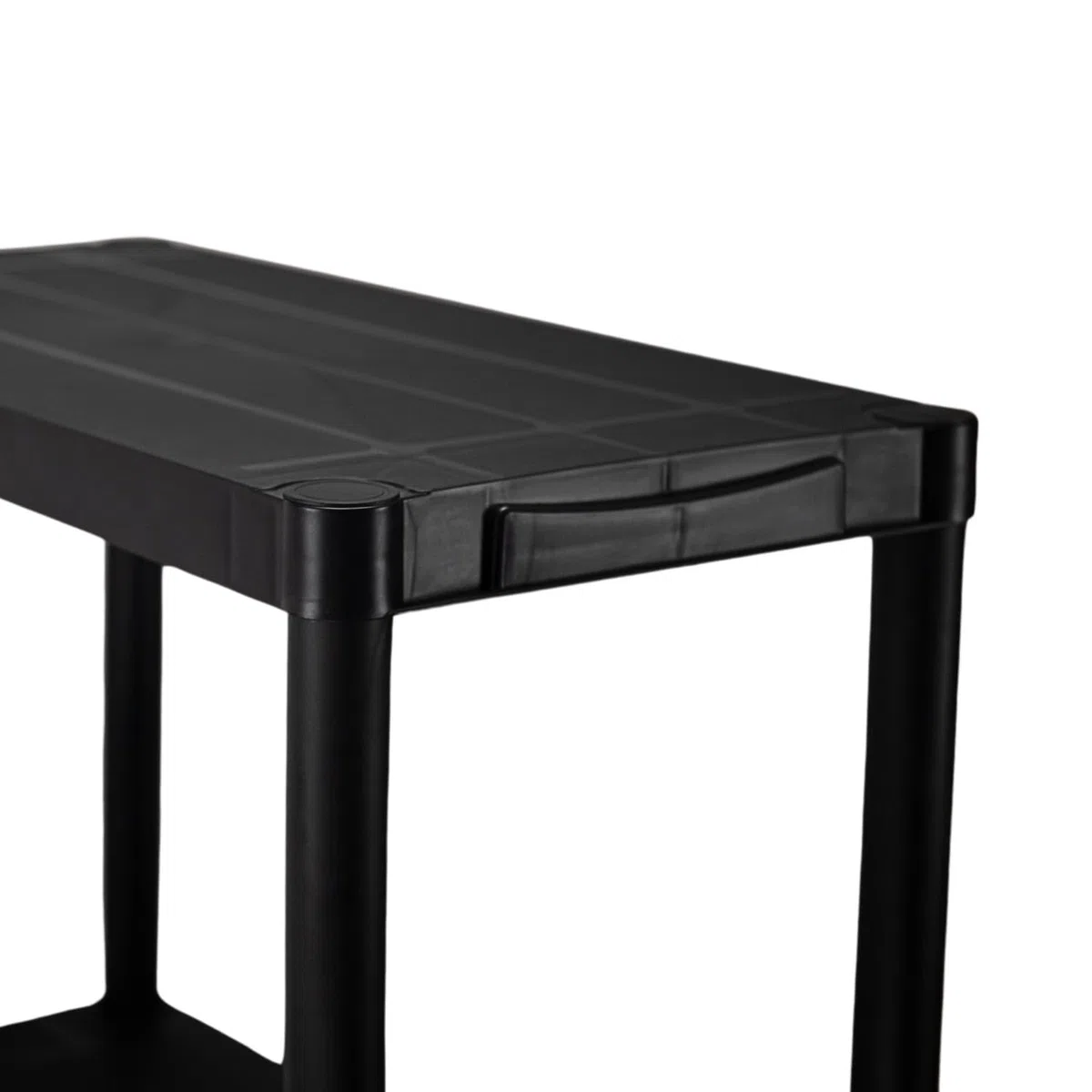 THINIA HOME - Estantería Almacenaje, Polipropileno PP, Multiusos, Hogar, Trastero, Domitorio y Cocina, 4 Baldas, Carga Máxima 100Kg, 61x31x131cm (Largo x Ancho x Alto), Color Negro