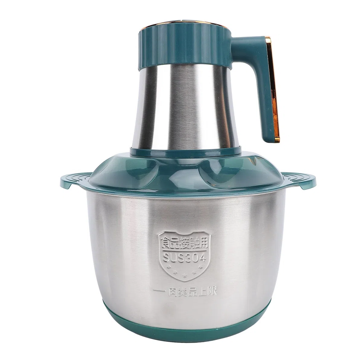 HEEPDD Procesador de Alimentos para Picadora de Carne Eléctrica, Acero Inoxidable SUS de 500 W con 2 Cuchillas, 3 Platos y Capacidad de 5 L para Moler Carne, Verduras y Frutas (Enchufe europeo 220v)
