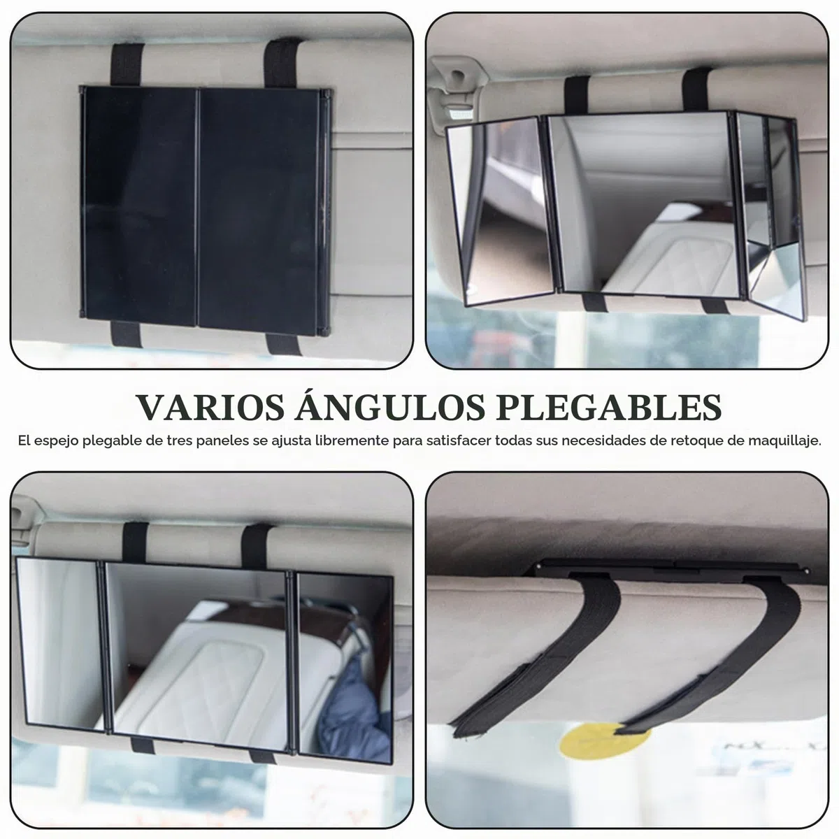 360 grados espejo 3 vías espejo plegable pelo auto corte adecuado para corte de pelo, afeitado, maquillaje