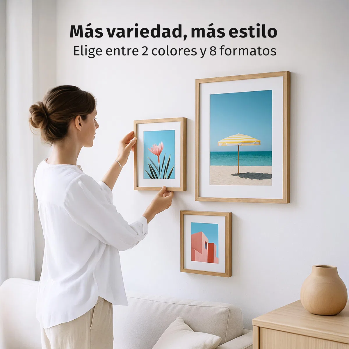 Paspartú 50x70 cm Dimensiones Exteriores - para Formato de Imagen A2 (42x59,4 cm) - Grosor 1,5 mm - Color Blanco Crema