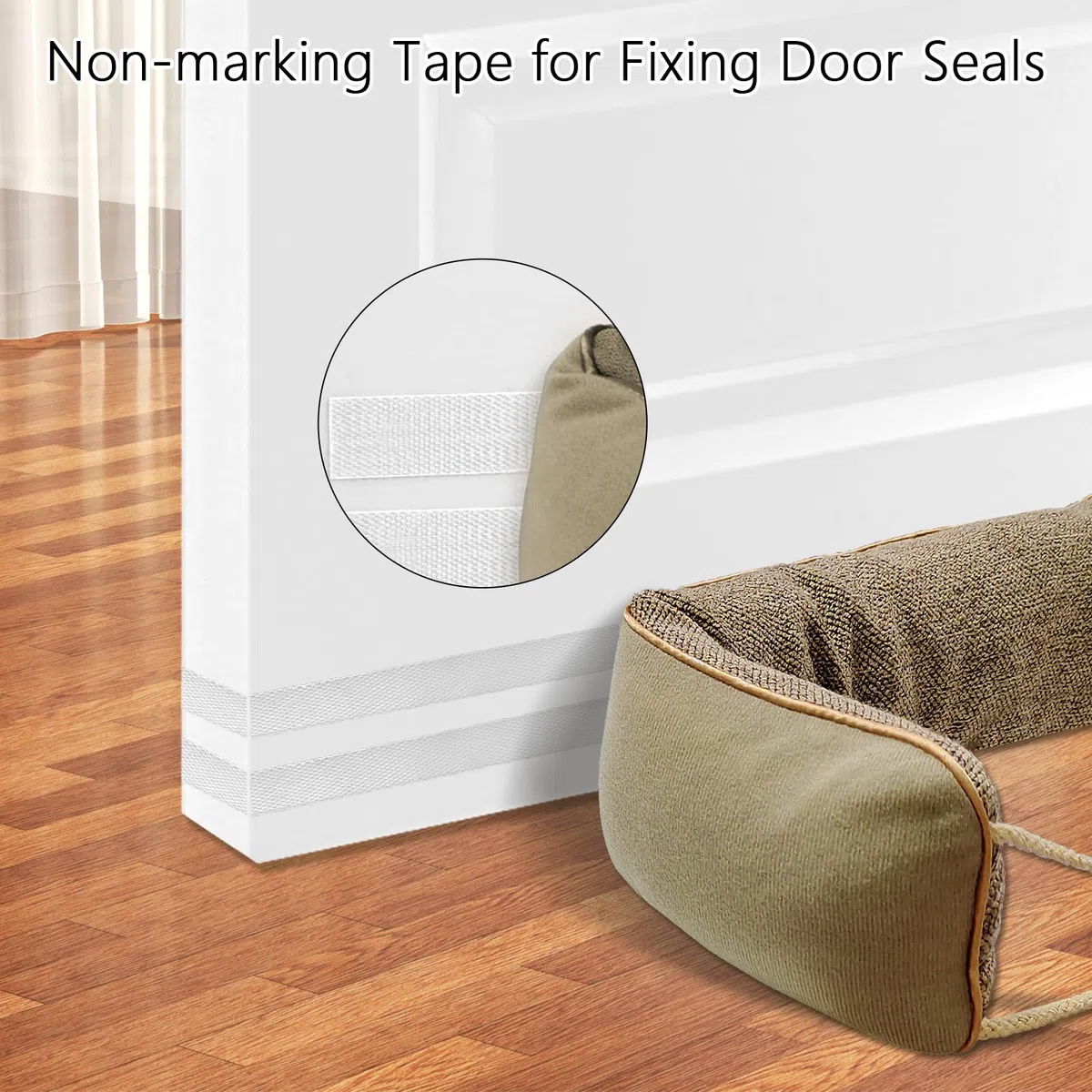91cm Burlete Puertas, Burlete Protector contra Frío y Viento, Tapón de Bajo Puerta, Burlete Ventana para Sala de Estar, Dormitorio, Cocina (Marrón)