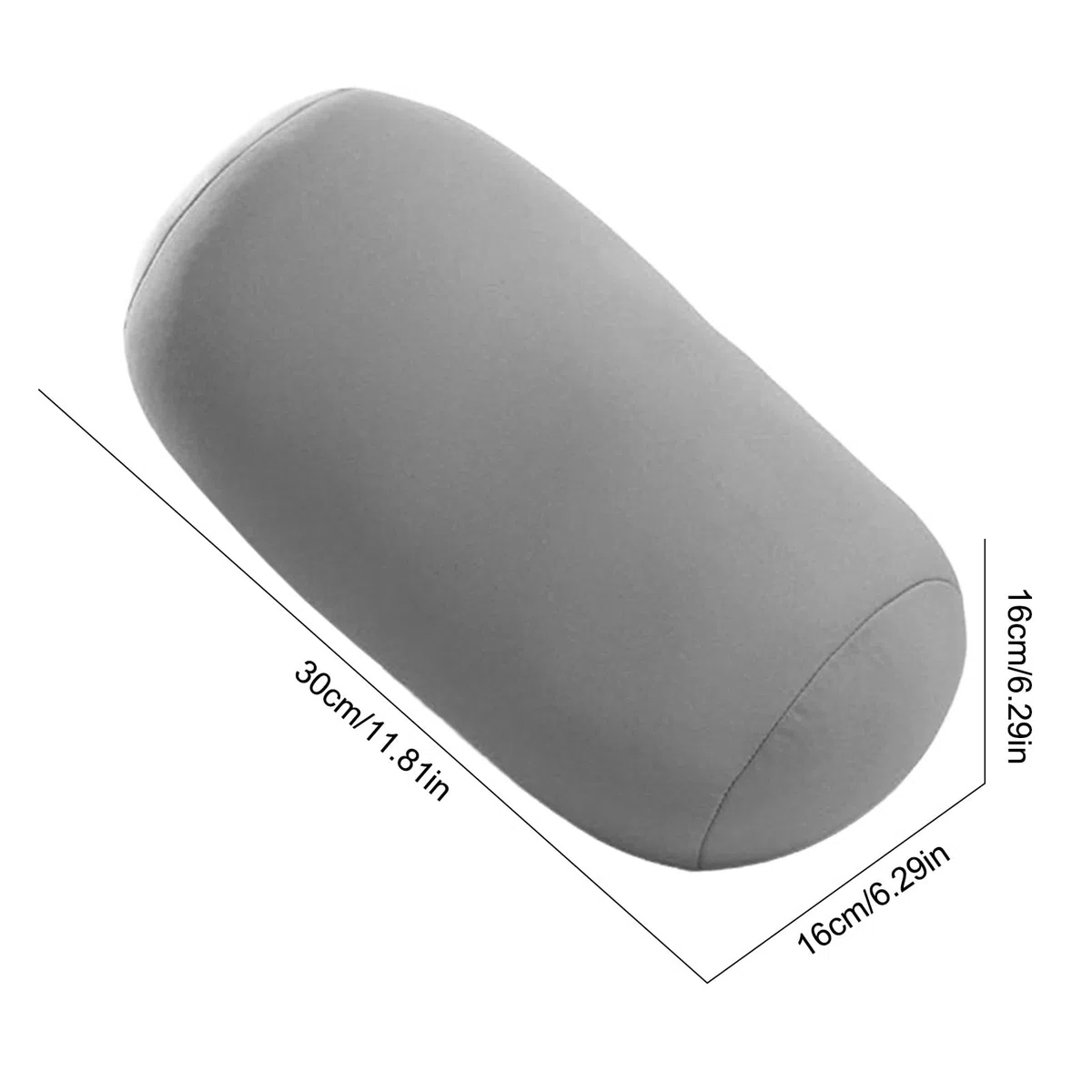 Genérico Almohada De Microperlas - Almohada Cilíndrica Tipo Puf - Cojín Cervical,Se Puede Utilizar como Soporte para El Cuello,Cojines para Dormir,para Viajes, Hogar, Oficina O Uso En Automóvil