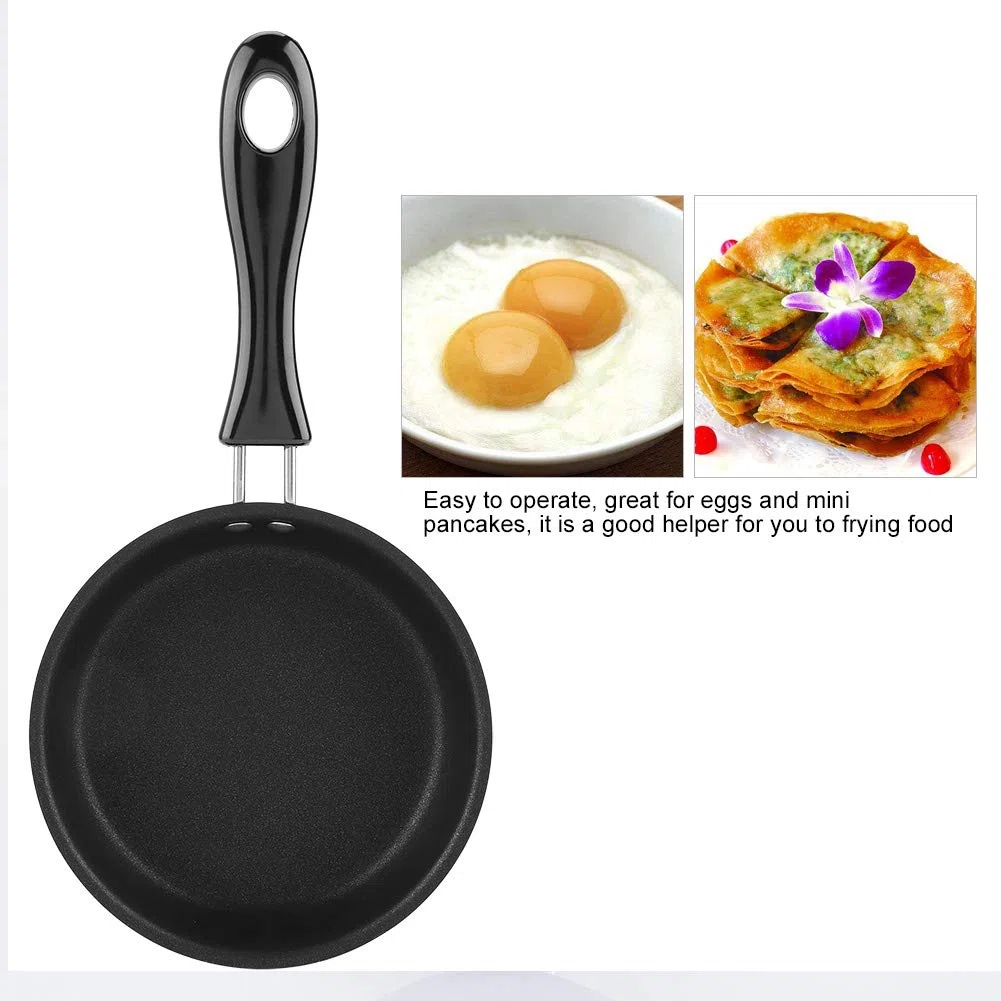 Mini Sartén Portátil Antiadherente de Inducción para Tortillas y Huevos Escalfados - Pequeña Cocina para Gas y Cocinas de Inducción