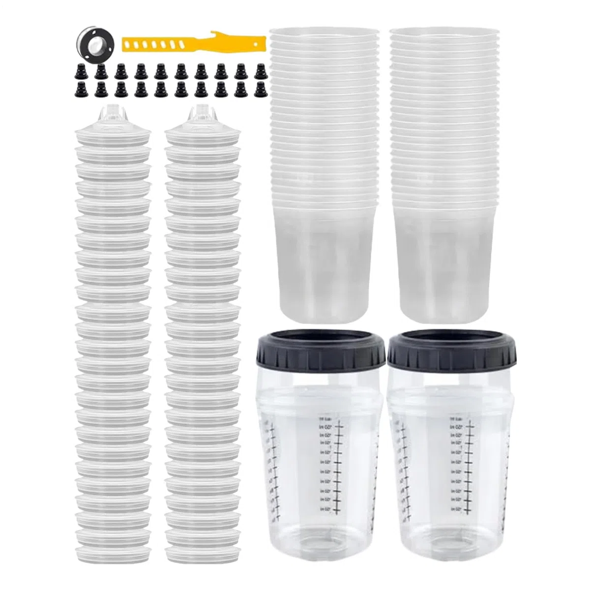 Vasos De Mezcla De Pintura Para Automóviles Recipientes De 180 Ml Con Tapa | Utensilios Multiusos Compactos para Manualidades Reparaciones Modificación de Muebles y Modelos