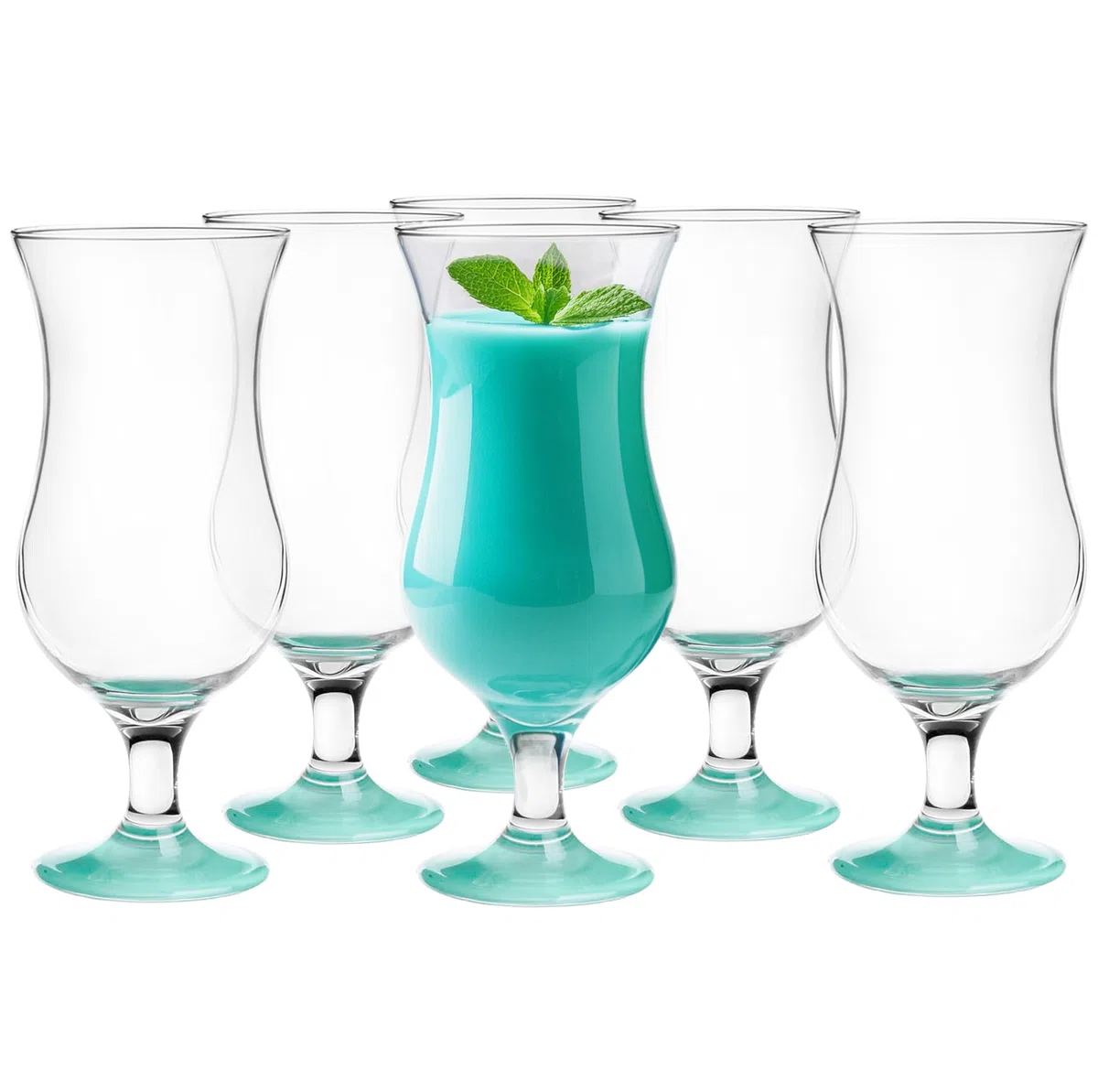 Glasmark Krosno Set De 6 Copas De Cóctel 420Ml Copa De Cóctel Ginebra Vino Agua Turquesa