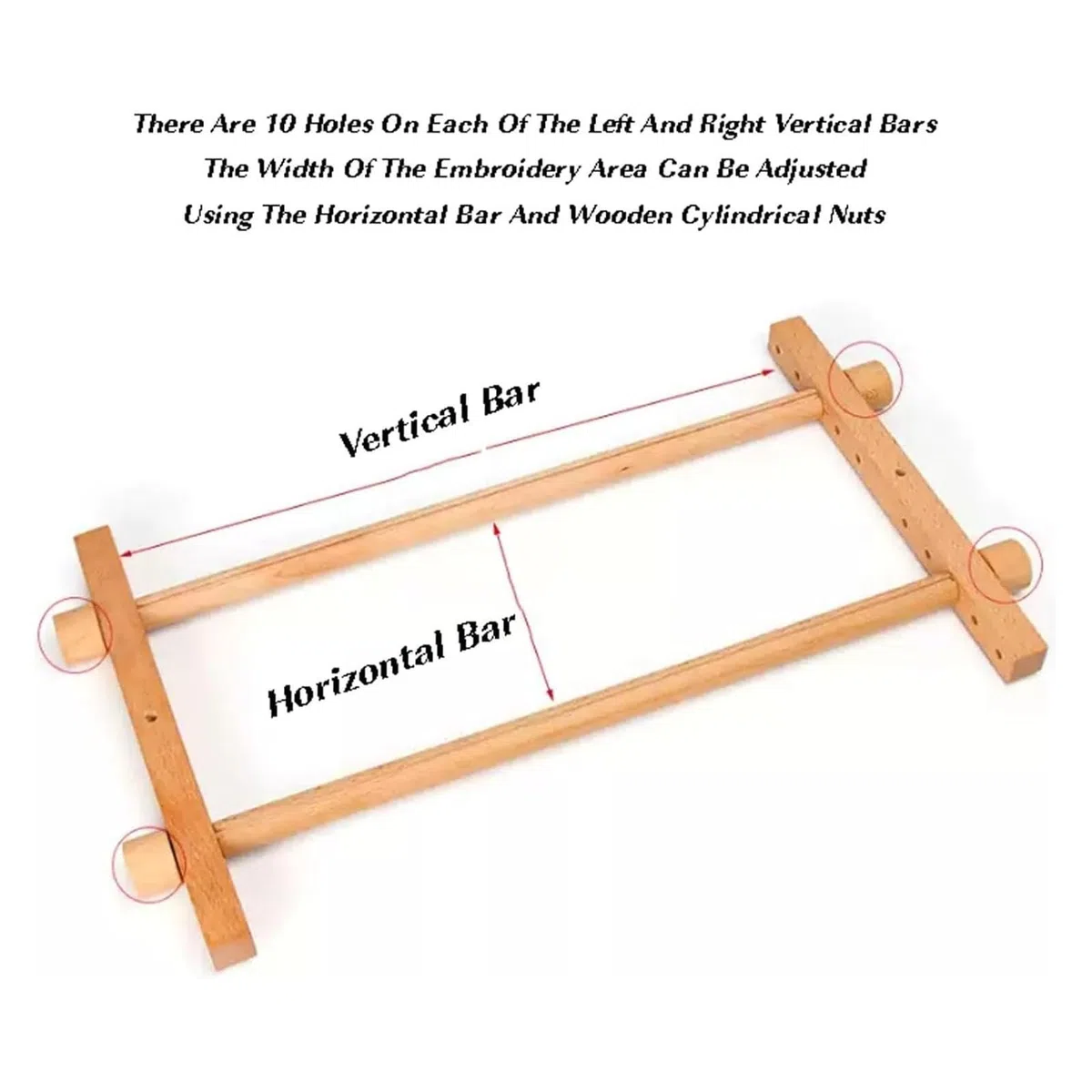 Soporte Bastidor De Bordado Madera, ahorrador de espacio, con ángulo | Soporte para Bordado Regalo Cumpleaños y Práctico Esposa, Abuela, Principiante, Experto
