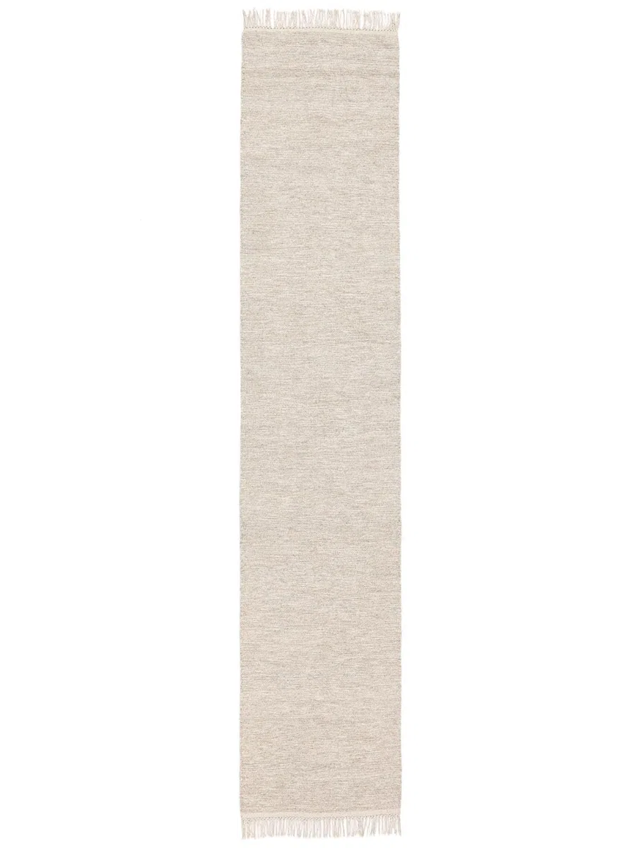 RugVista Melange Alfombra, 80 x 400 cm, Beige | Rectangular, Pelo corto, Limpieza en seco, Oeko-Tex 100, Sala de estar, Comedor, Dormitorio, Cocina, Pasillo