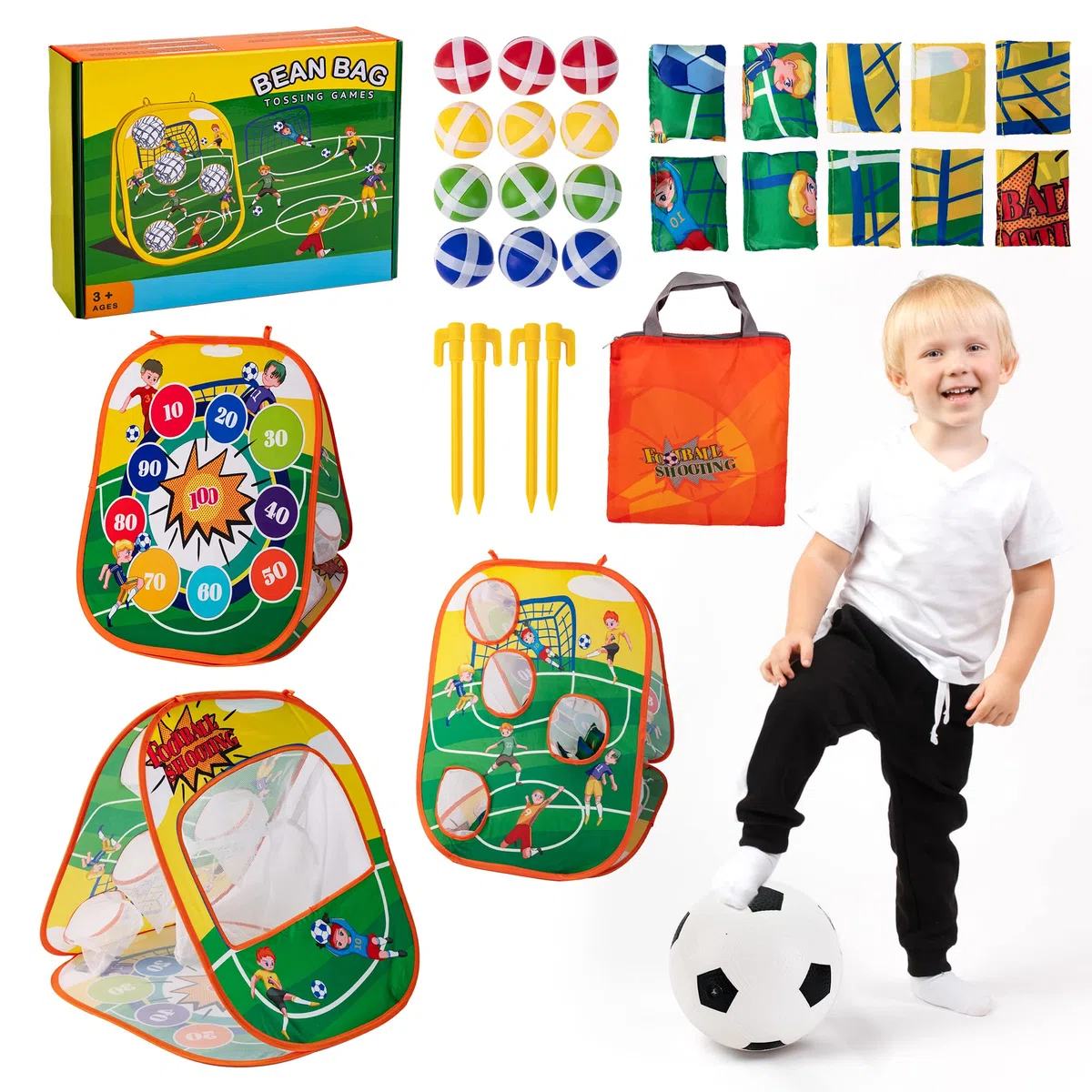 Sundaymot - Juego de Lanzamiento de puf, Juego de Lanzamiento para niños, 3 en 1 Juguetes de Dardos para niños, Lanzamiento de Bolsa de Arena, Juegos de Carnaval, Juegos de Fiesta Interiores y