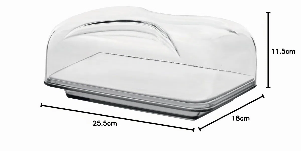 Guzzini Quesera rectangular 'Gocce' 25,5 x 18 x h11,5 cm