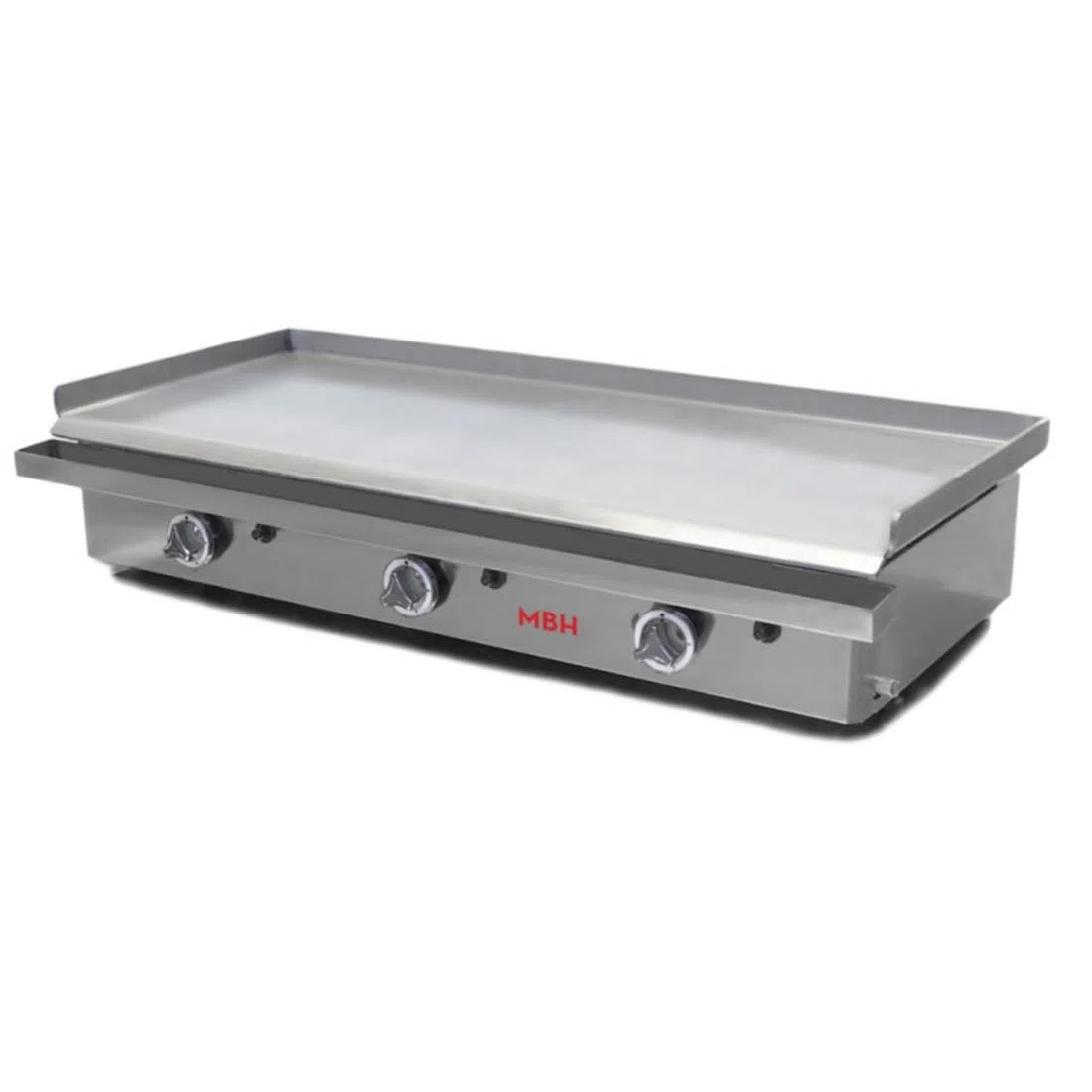 MBH - Plancha a gas profesional para bar y restaurante 100 cm 3 quemadores. Plancha a gas cocina industrial hostelería - MADE IN SPAIN