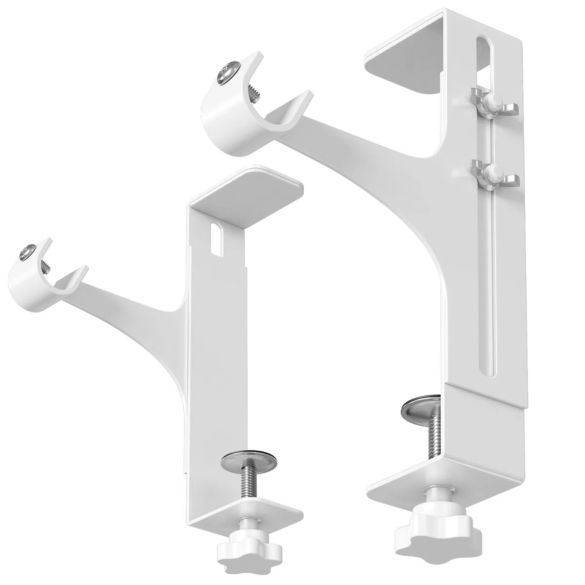 Juego de 2 soportes para barra de cortina sin taladrar, barra de cortina sin taladrar, soporte para cortina sin taladrar, soporte para barra de persiana, soporte para barra de persiana, de metal