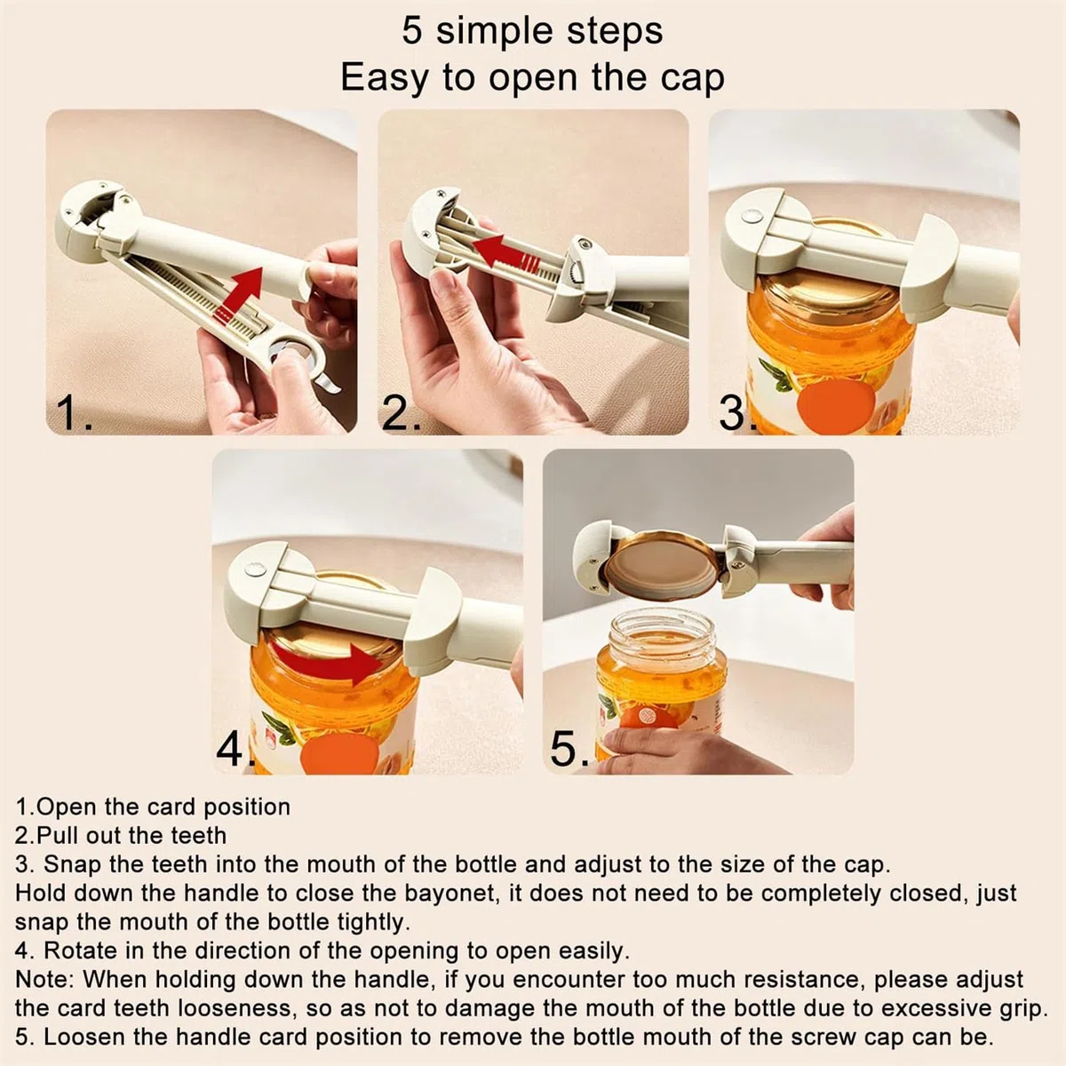 Atornillador de tapa ajustable de acero inoxidable, abridor de botellas retráctil multifuncional, abridor de latas magnético, herramienta de cocina múltiple for tarros de gelatina, vino, cerveza y otr