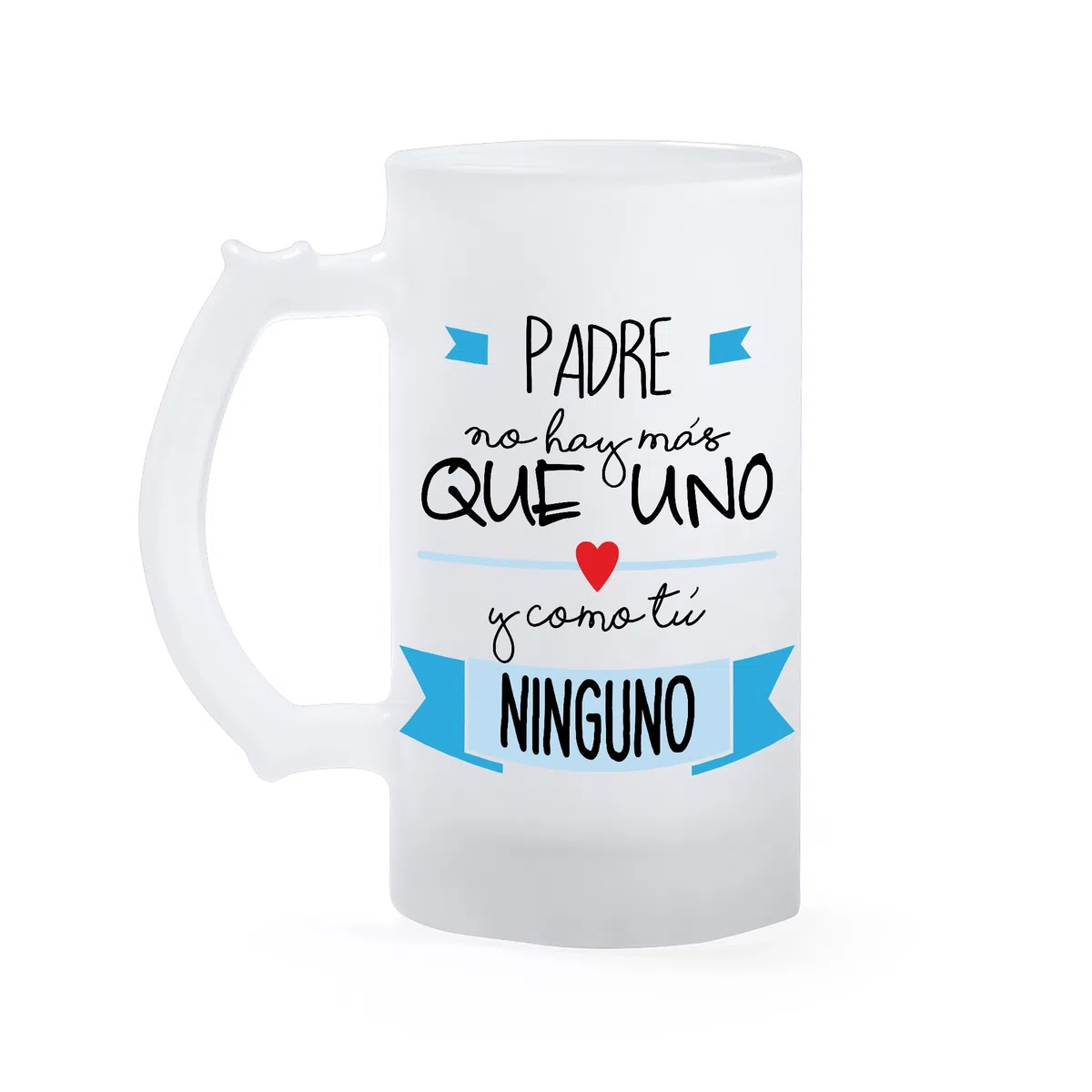 Jarra de cerveza de cristal para regalar en el día del padre