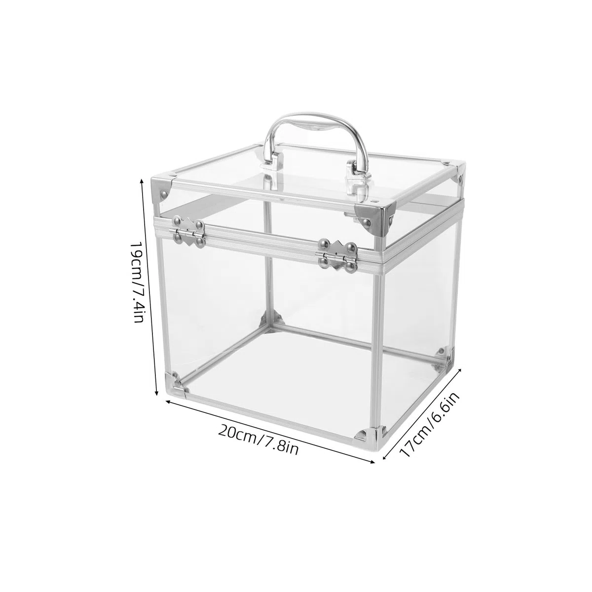PRETYZOOM Caja Organizadora para Discos de Vinilo y CD con Tapa Segura Acrílico Transparente Grande para Almacenamiento Resistente Hogar Oficina y Sala de Música