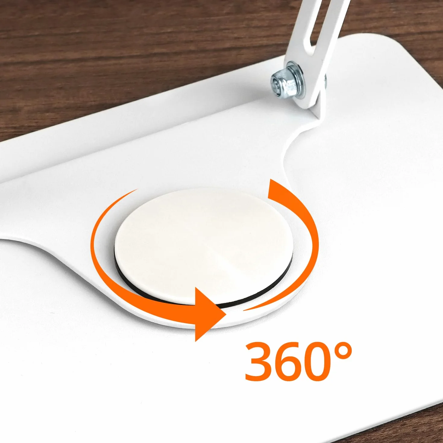 QWORK® Soporte para libros soporte de lectura giratorio 360° y plegable, ángulo y altura ajustable, capacidad de carga aprox. 5 kg, compatible con teléfonos móviles, tabletas y portátiles.