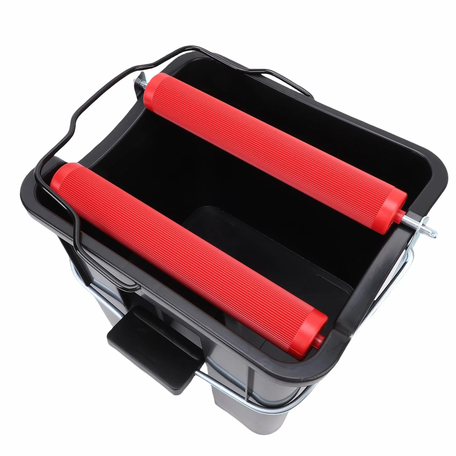 Keenso Cubo para Fregona con Pedal de 14 litros, Cubo para Limpieza de Suelo con Presión de Pie Que Ahorra Mano de Obra con ABS Resistente y Diseño de Metal, para Barcos, Yates,