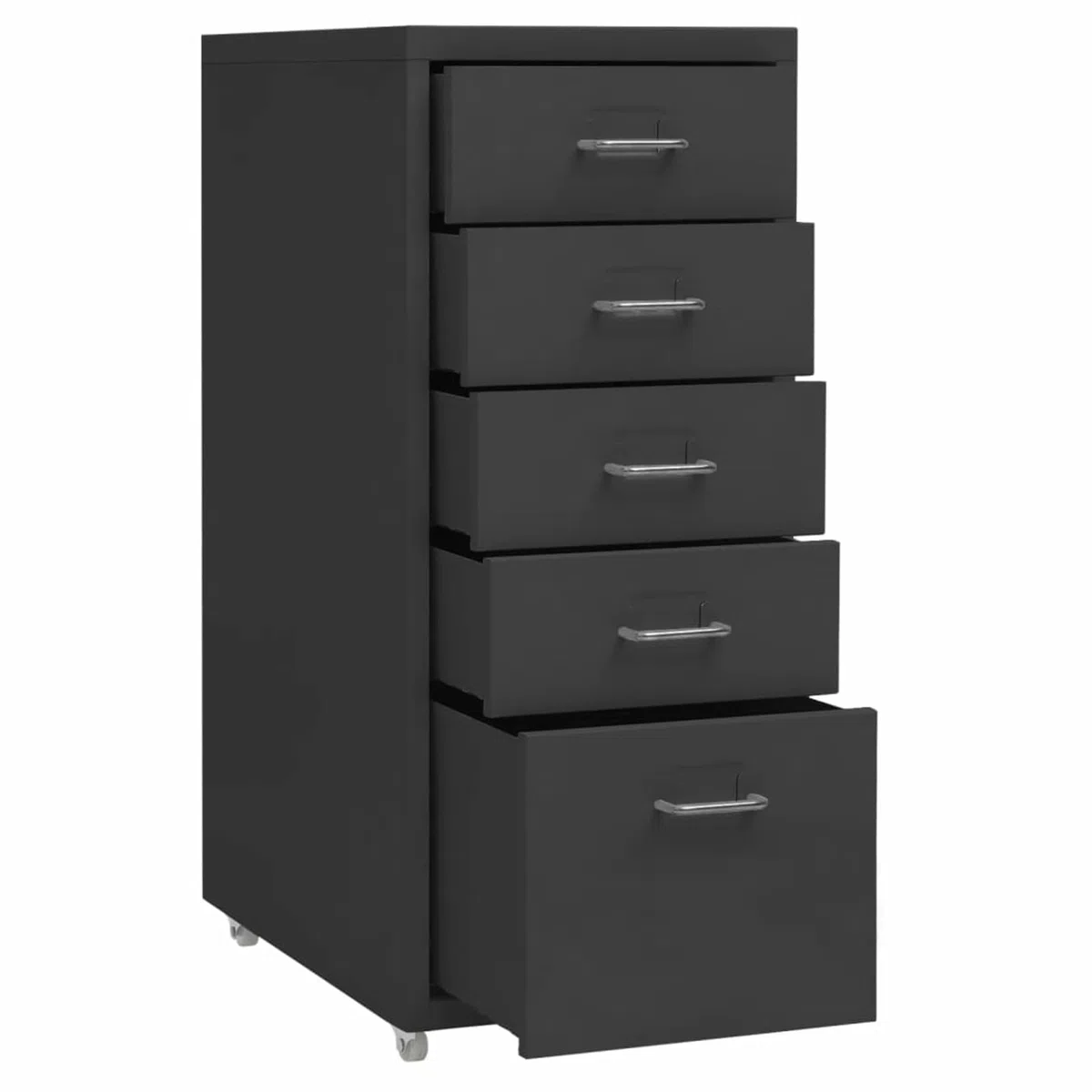 Gecheer Armario Archivador Armarios Metalico Cajonera Documentos Oficina Despacho Archivos Estudio Almacenamiento Muebles Estante Decoración Antracita 28x41x69 cm