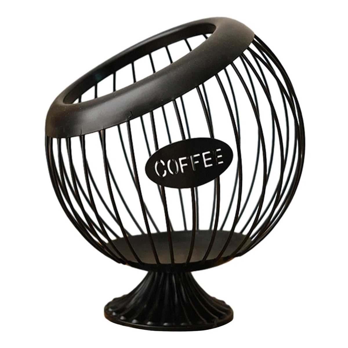 Colcolo Cesta para cápsulas de café, contenedor de jaulas para cápsulas de café, organizador de cápsulas de café expreso, organizador de almacenamiento de, negro