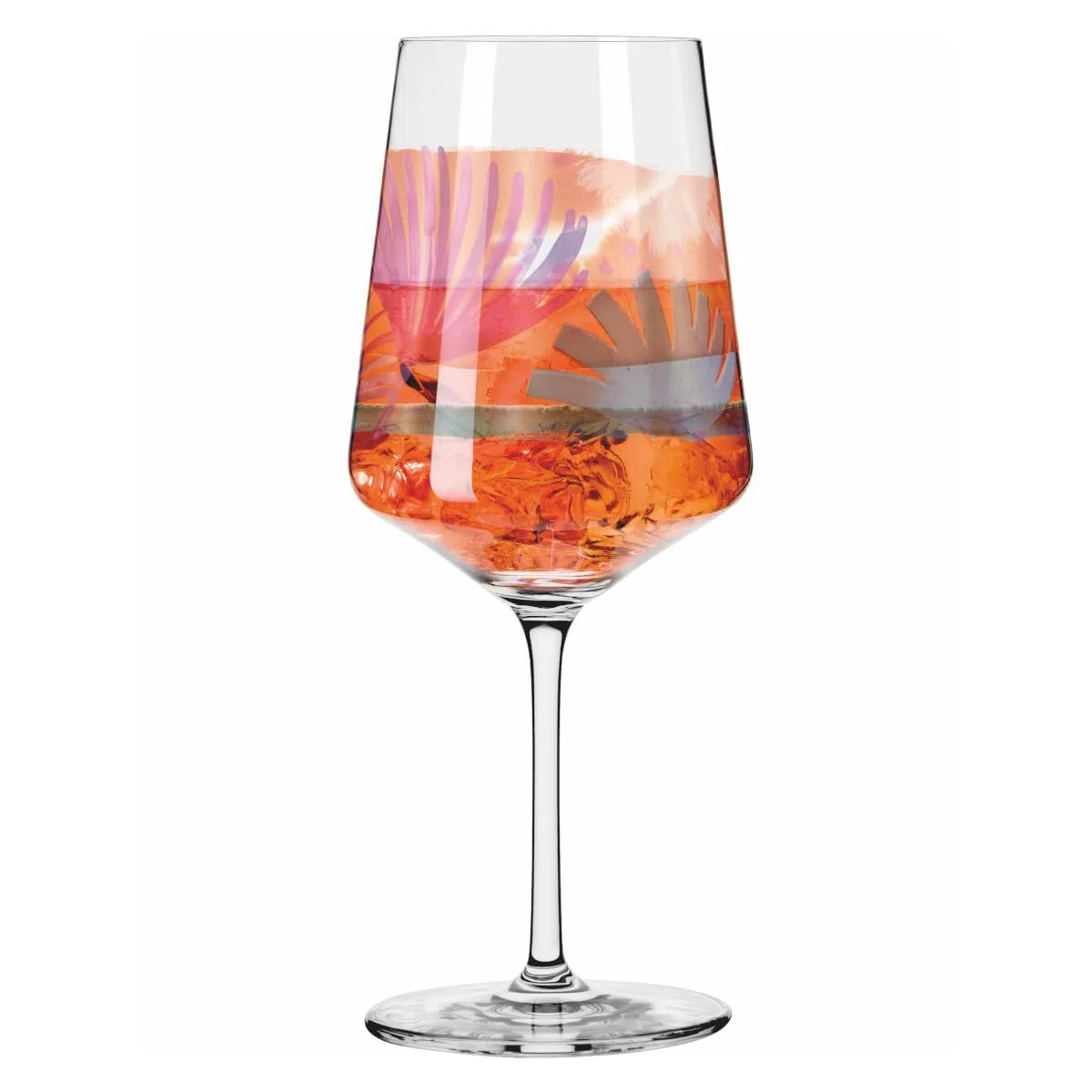 Ritzenhoff 2841010 Vaso de aperitivo 500 ml - Serie Sommerrausch nº 10 con colorido motivo de acuarela - Made in Germany