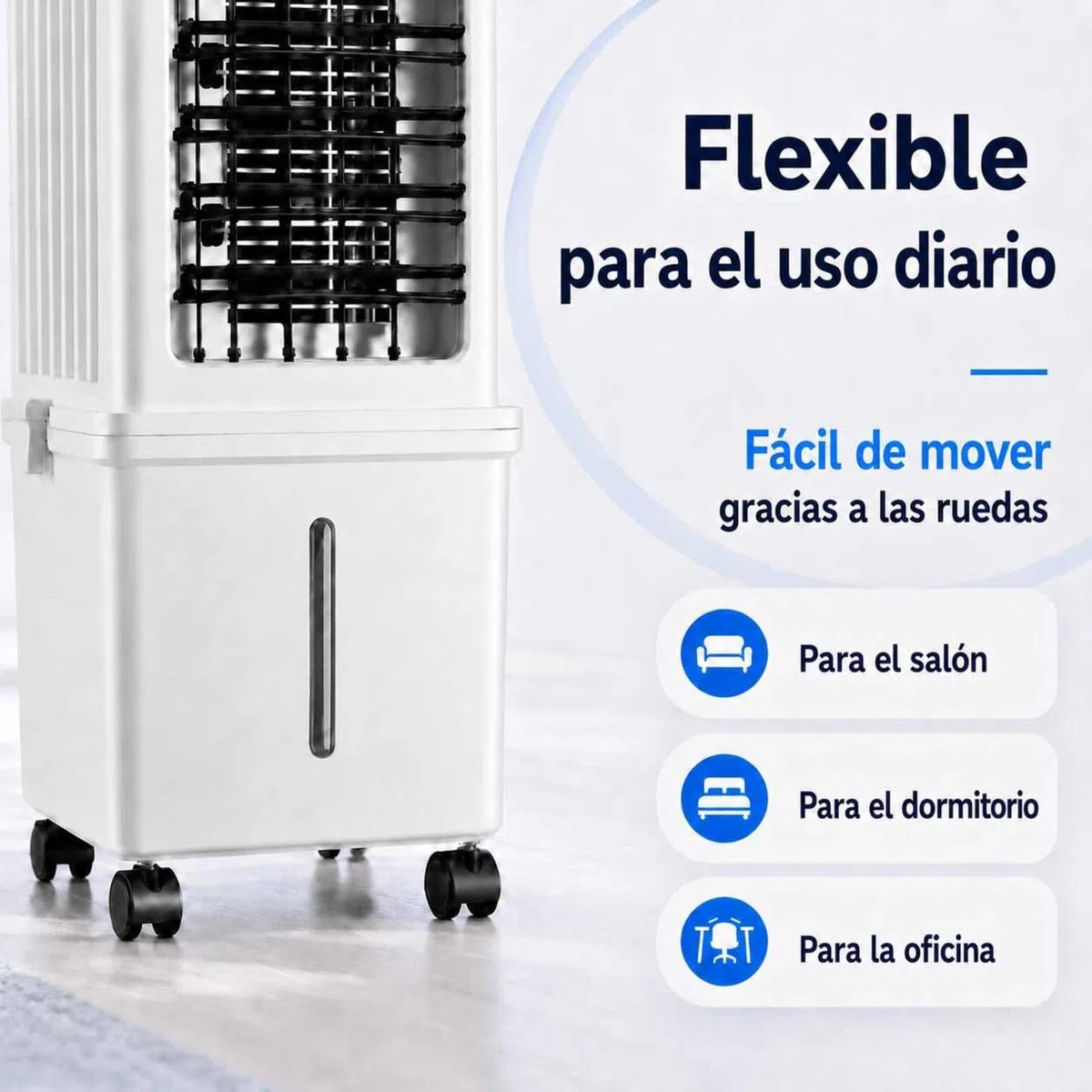Ar Condicionado Portatil Sem Tubo Con HumidificacióN 36–45 DB DepóSito De Agua ExtraíBle De MáS De 10 L Enfriador De Aire Con Temporizador De 8 Horas Para La Oficina