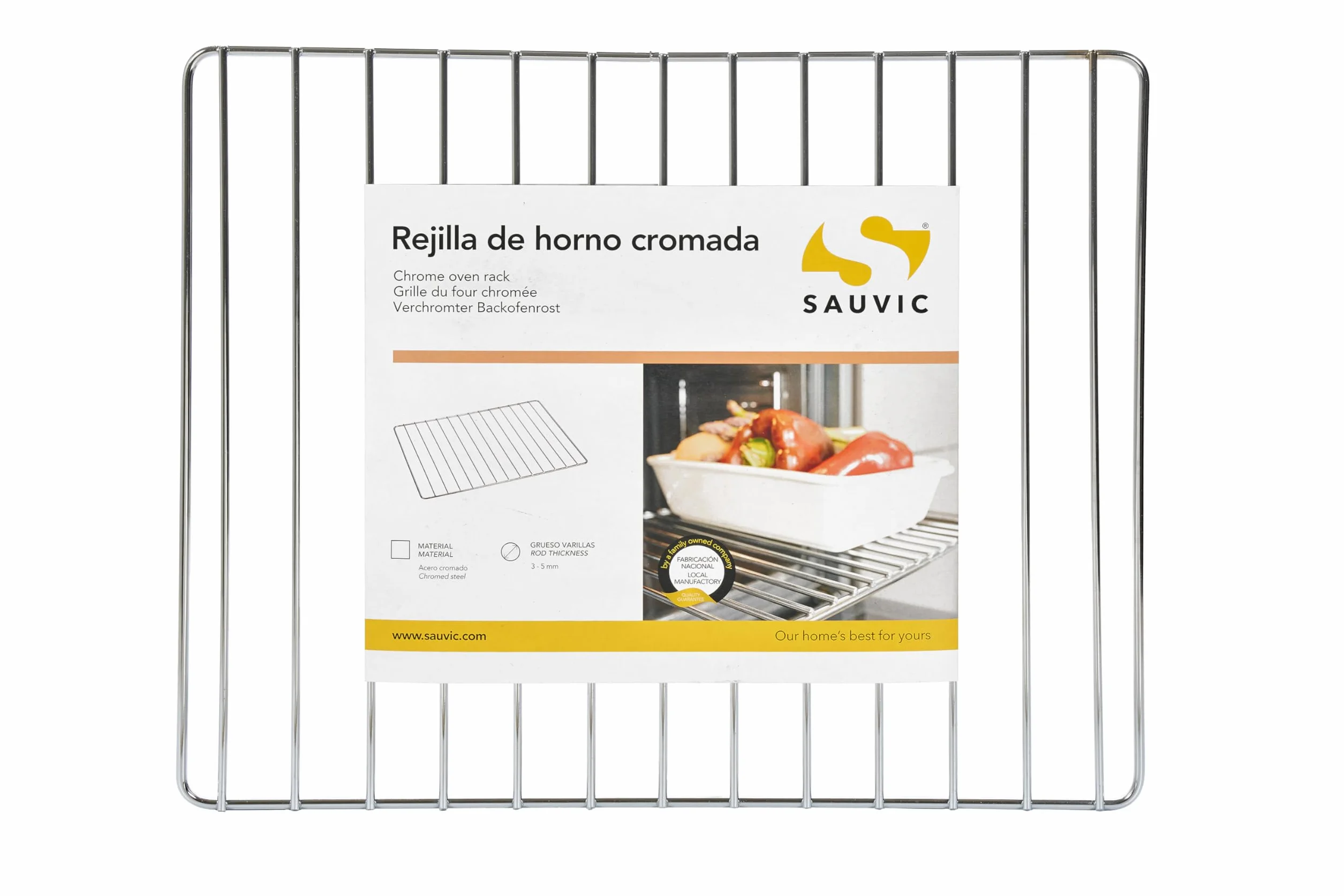 Rejilla para horno cromada de 46,5 x 34 cm.