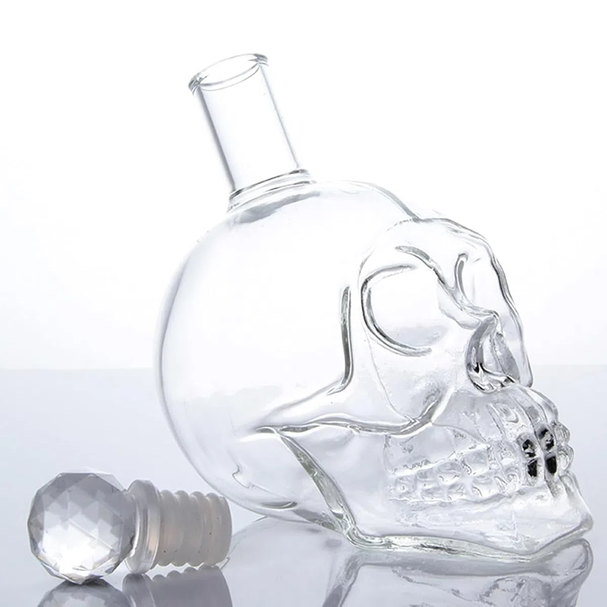 550 ml Decantador Whisky, Calavera Decantador Licor, Decantador De Cráneo, Decantador De Whisky De Vidrio, Jarra De Whisky Frasco, Vasos Calavera Cristal, Para Whisky, Vino y Licores