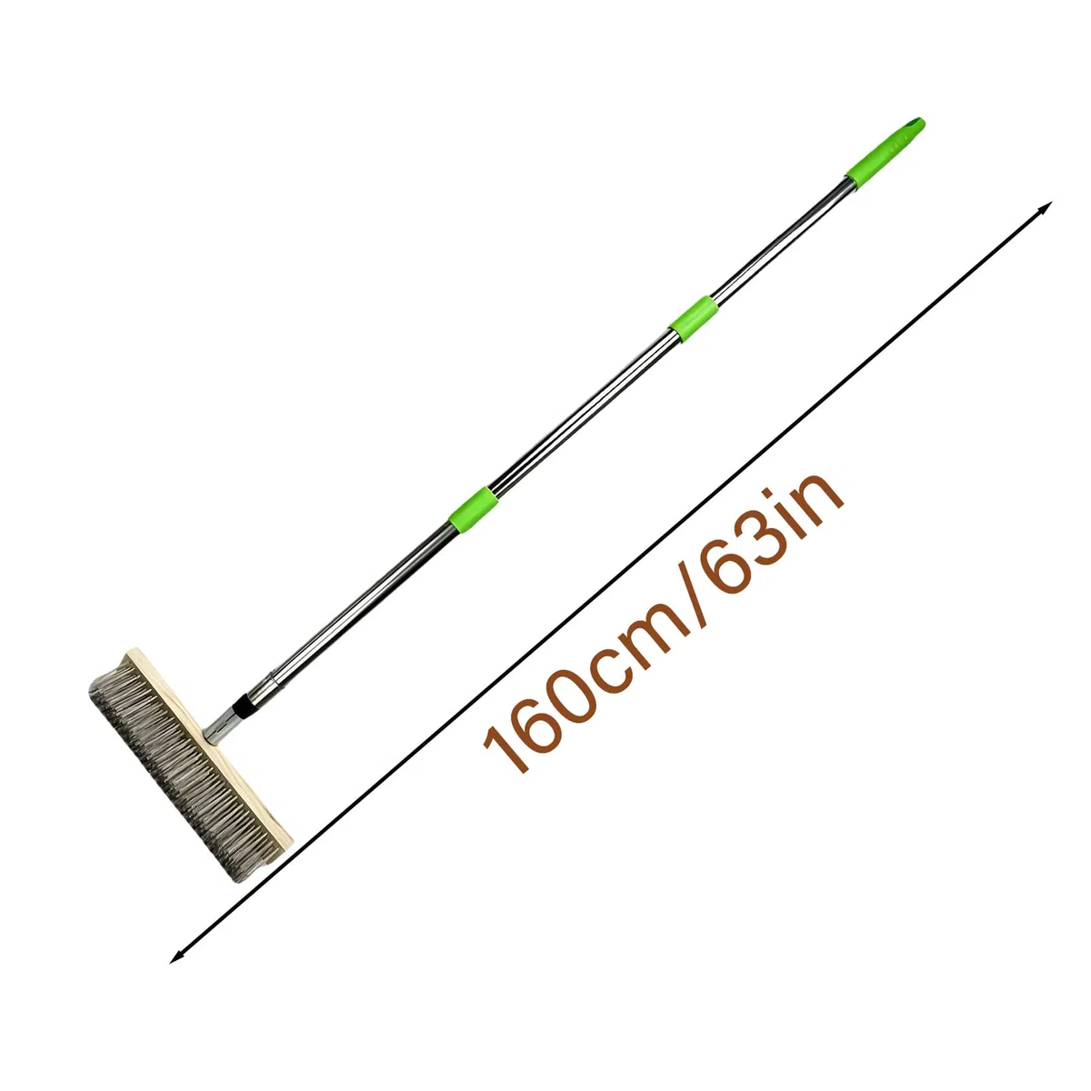 Cepillo Metálico para Limpieza Acero inoxidable resistente desmontable | Cepillo Metálico para Jardín y Limpieza para Suelos de Hormigón, Baldosas, Garaje, Casa, Eliminador de Manchas