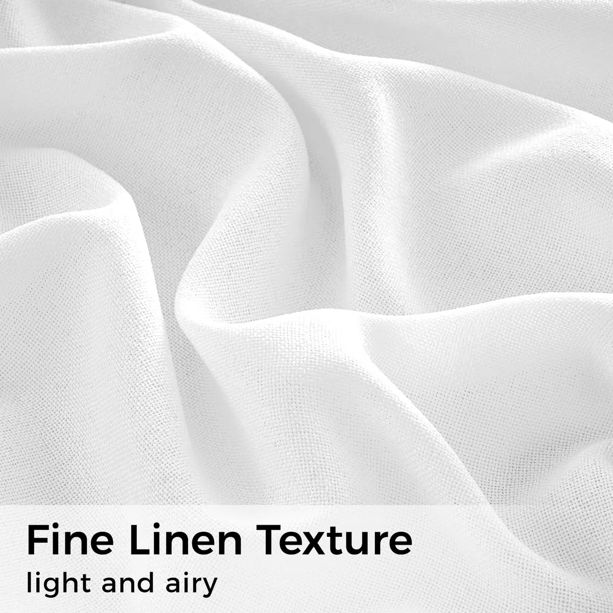 MRTREES Cortinas Lino Blancas de Salon Modernas Dormitorio Juvenil 2 Piezas 140x240 CM Cortina Visillo Blanca Translúcidas para Habitacion Lindas Cortinas de Casa Comedor para Barra
