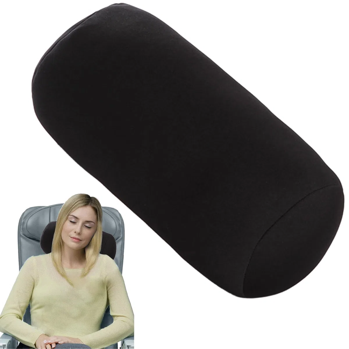 Almohada de Soporte para microcolumnas - Cojín Tubular para Comodidad de Espalda y Cuello | Diseño de microesferas para salón, Dormitorio, Viajes, Descanso, Asientos en casa, Ayuda para Dormir