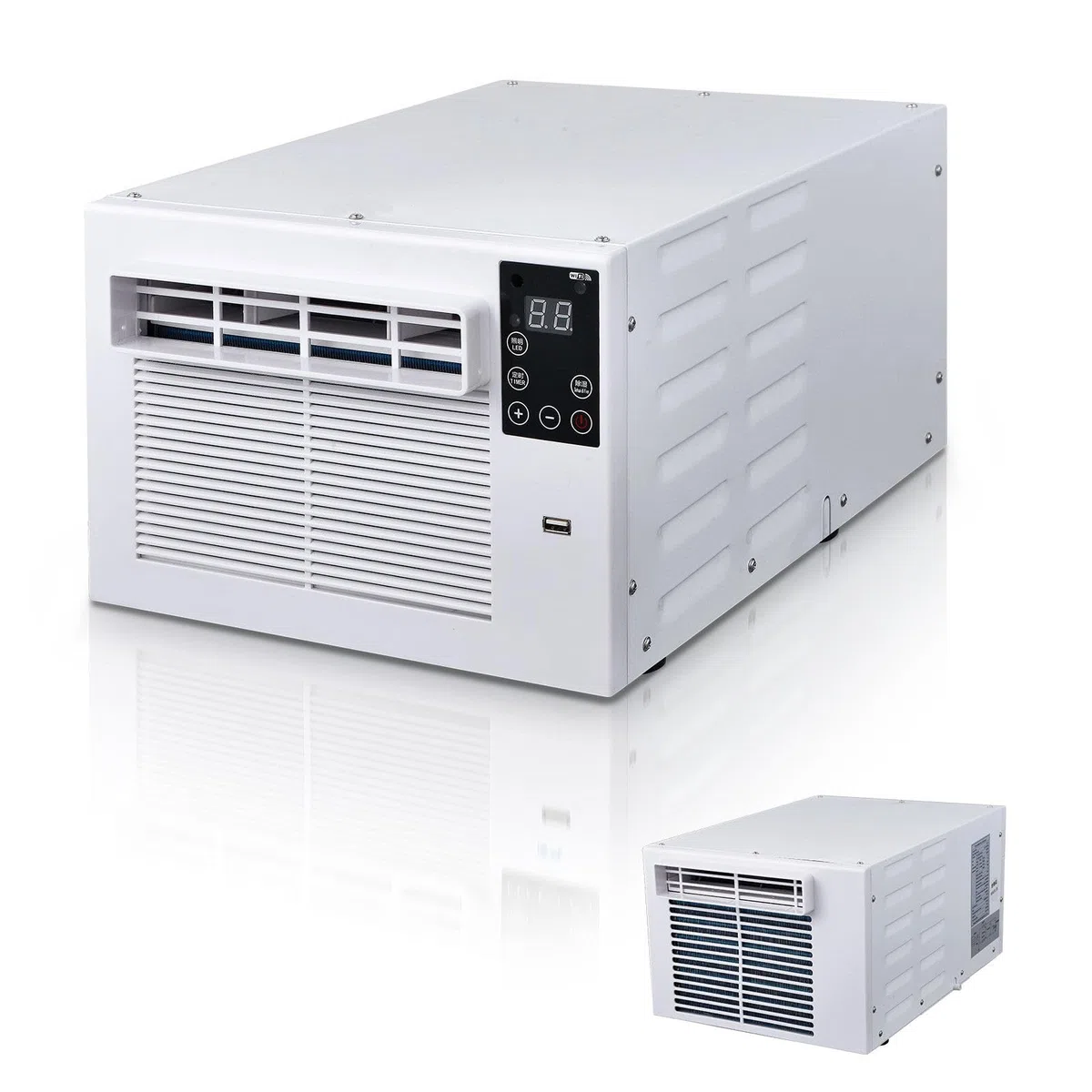 Aire Acondicionado portátil de 38 dB de Ruido | sin unidad exterior, mini aire acondicionado compacto, ideal para camiones, cocinas, dormitorios y casas de alquiler