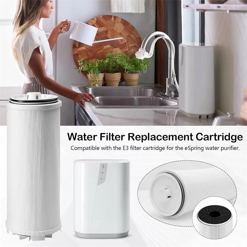 Cartucho de filtro de agua eSpring E3, filtración de 3 etapas con tela no tejida, precisión 02, volumen de 5000 L