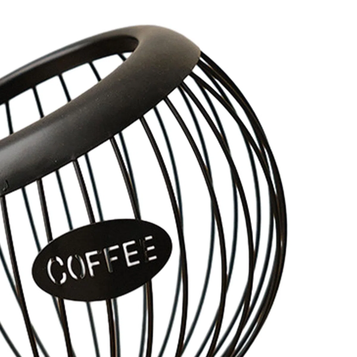 Colcolo Cesta para cápsulas de café, contenedor de jaulas para cápsulas de café, organizador de cápsulas de café expreso, organizador de almacenamiento de, negro