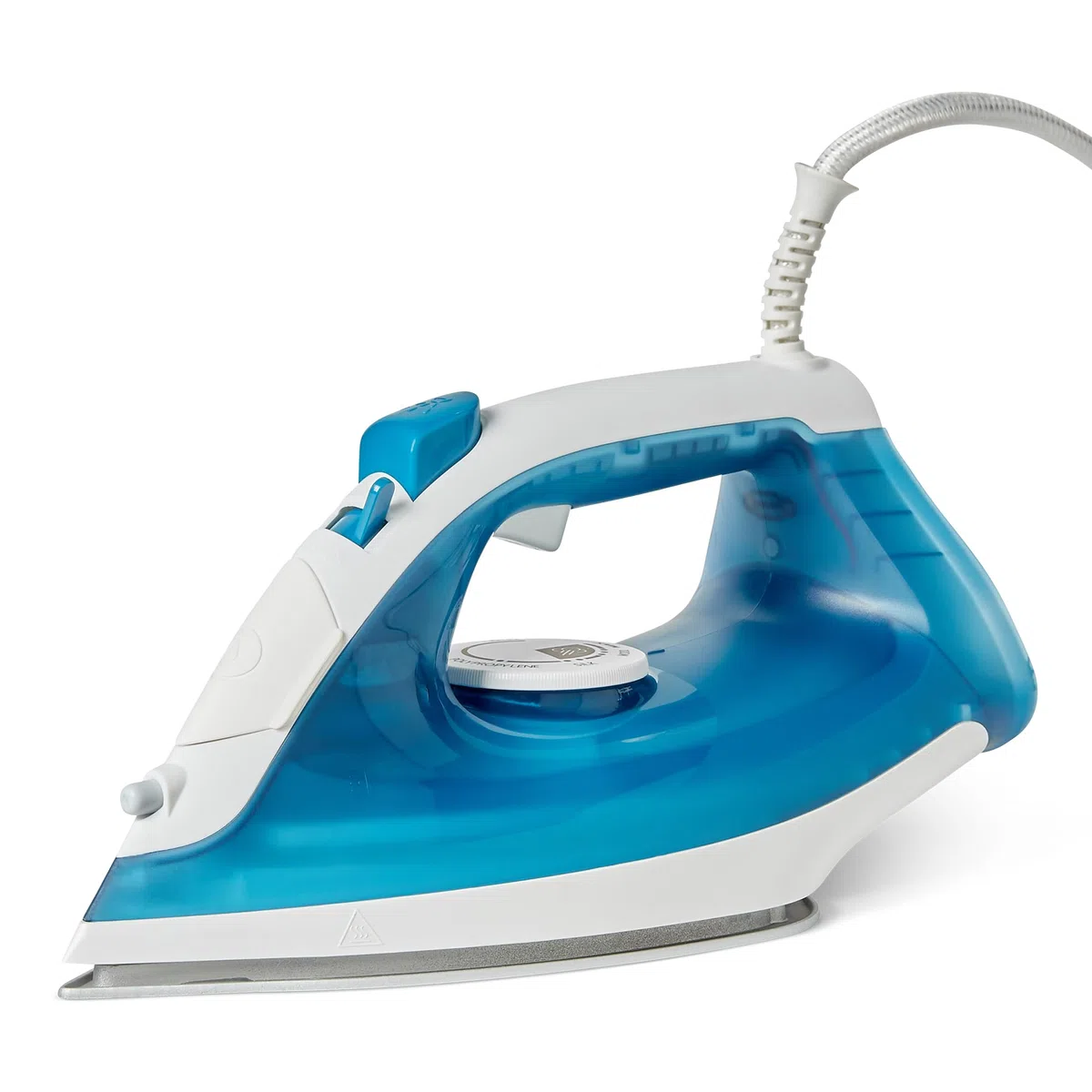 Amazon Basics Plancha de Vapor con Suela Antiadherente, 1800W, Vapor Continuo de 20g, Depósito de 200ml, Azul