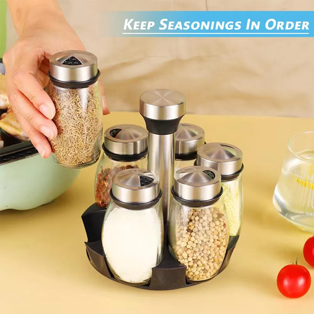 Botes Especias Cristal, Botes Especieros Para Cocina, Especias para Cocinar, Frascos de Vidrio con Tapa, Tarritos de Cristal Pequeños con Tapa, Spice Rack para Salero y Azucarero