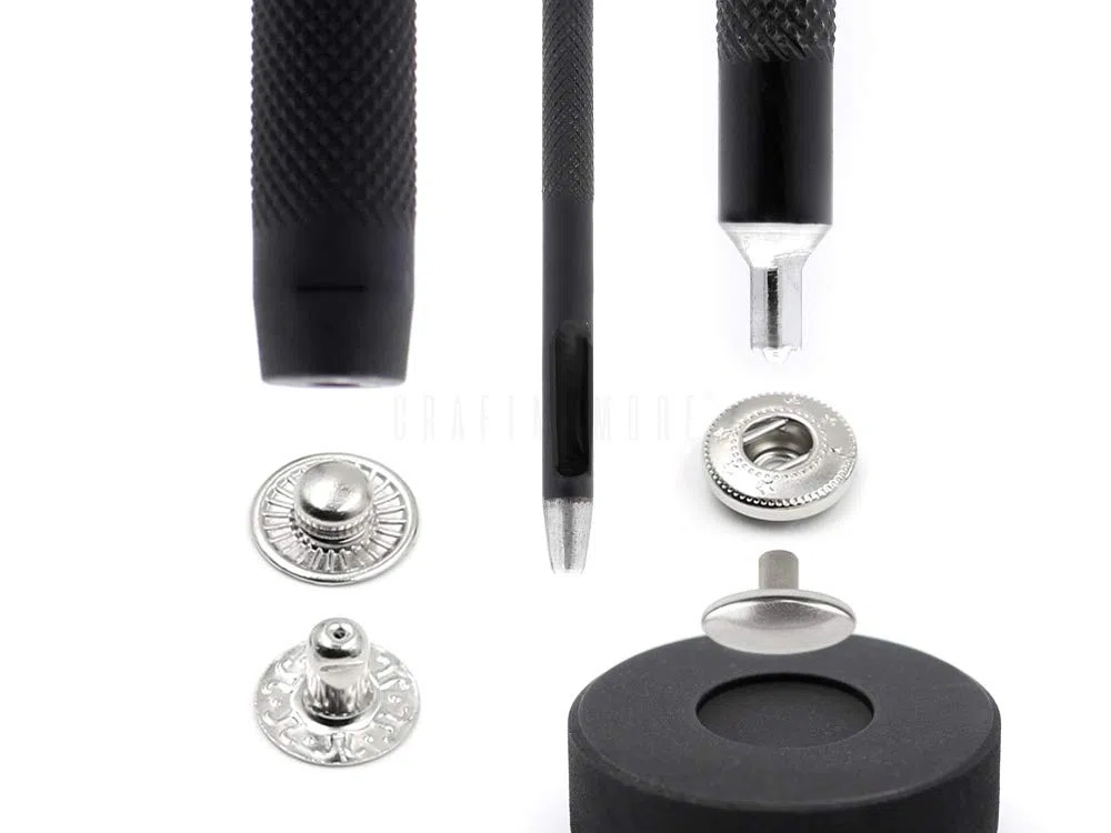 CRAFTMEMORE - Kit de fijación de botones con resorte en S para fijar el enchufe con 10 broches plateados, tamaño de la púa (12 mm)