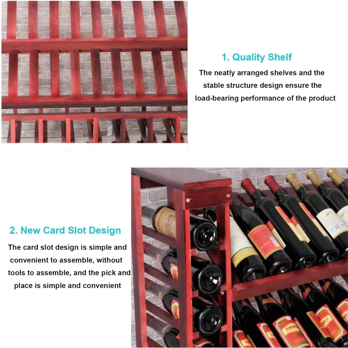Botellero Enfriador de vino de pie: estante para botellas de vino estante para botellas de vino/gabinete para vino estante para exhibición de vino para bar/sala de estar/taberna estante decorativo