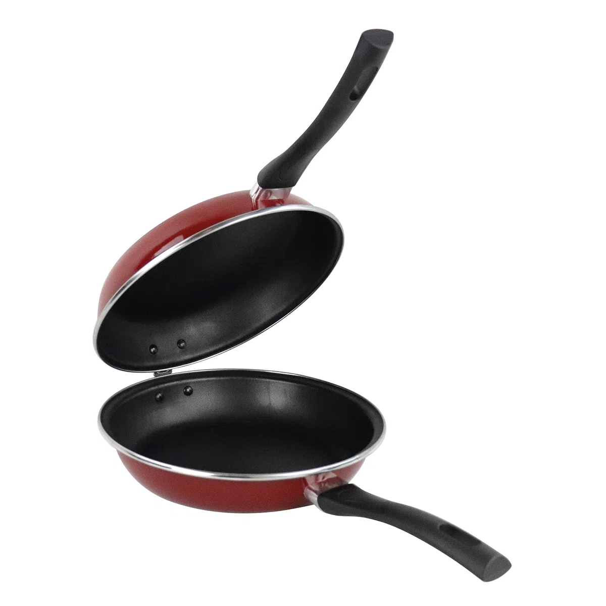 MAGEFESA 1106017 Praga sartén tortilla, Acero esmaltado vitrificado, Inducción y lavavajillas, Rojo, Diámetro 20