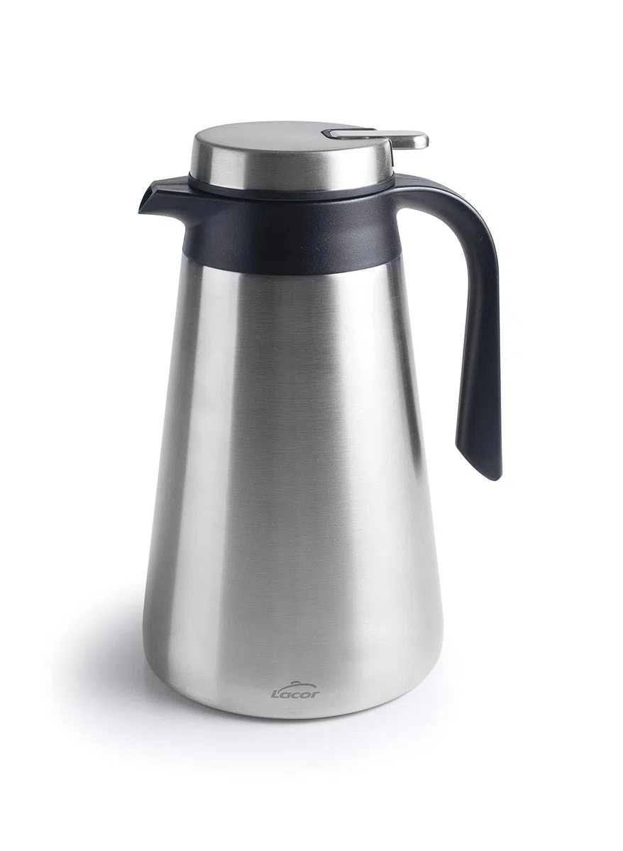 LACOR - Jarra, Acero Inoxidable 18/10, 2, 2L - Uso Profesional y Doméstico | En acero inox 18/10, para servir y conservar bebidas; con 2,2 L de capacidad, cómodo de manejar y de guardar tras el servicio