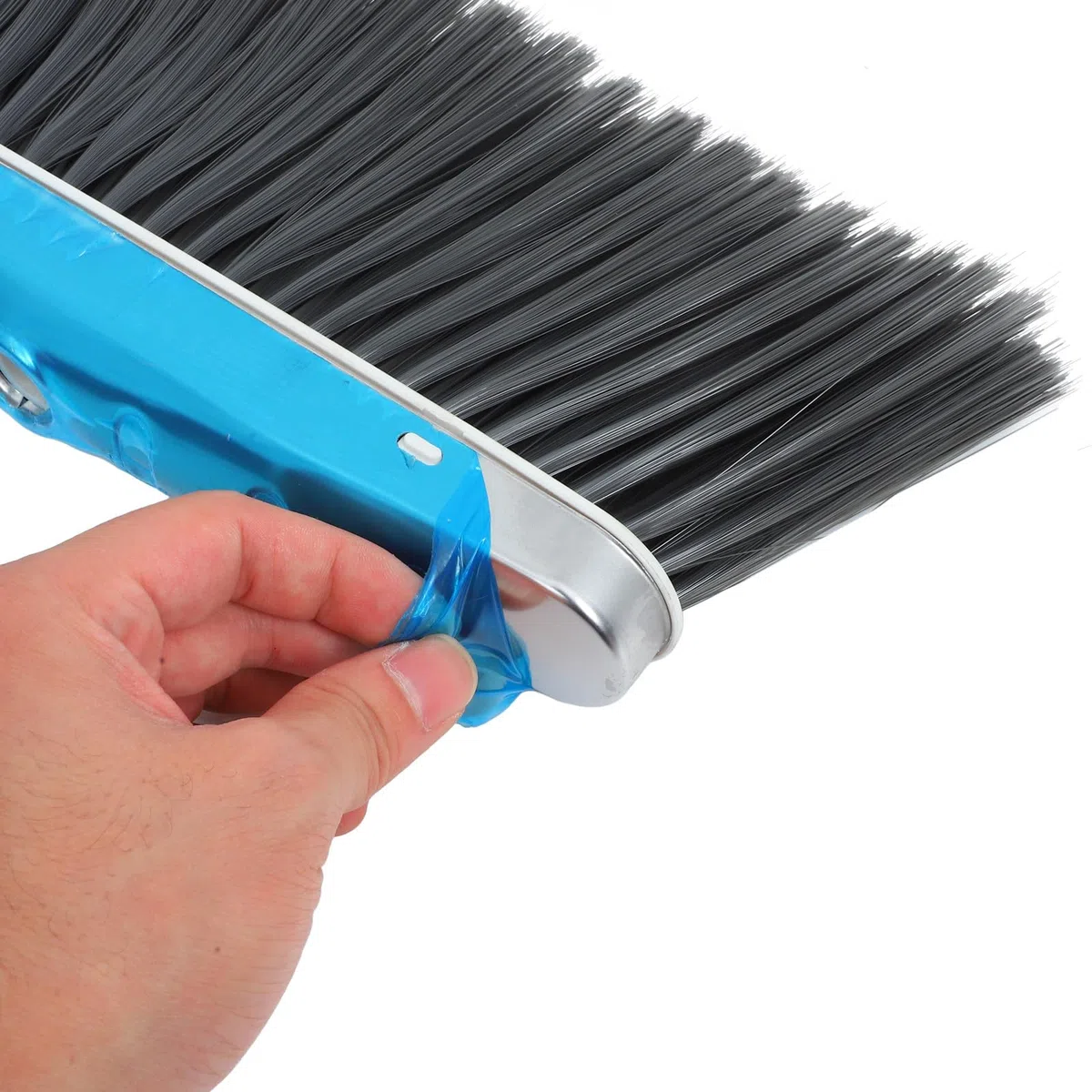 Escoba de Acero Inoxidable con Mango Ergonómico Cerdas Densas para Limpieza Interior y Exterior Escoba Grande de Uso Doméstico para Cocina Garaje y Patio Recogedor de Polvo