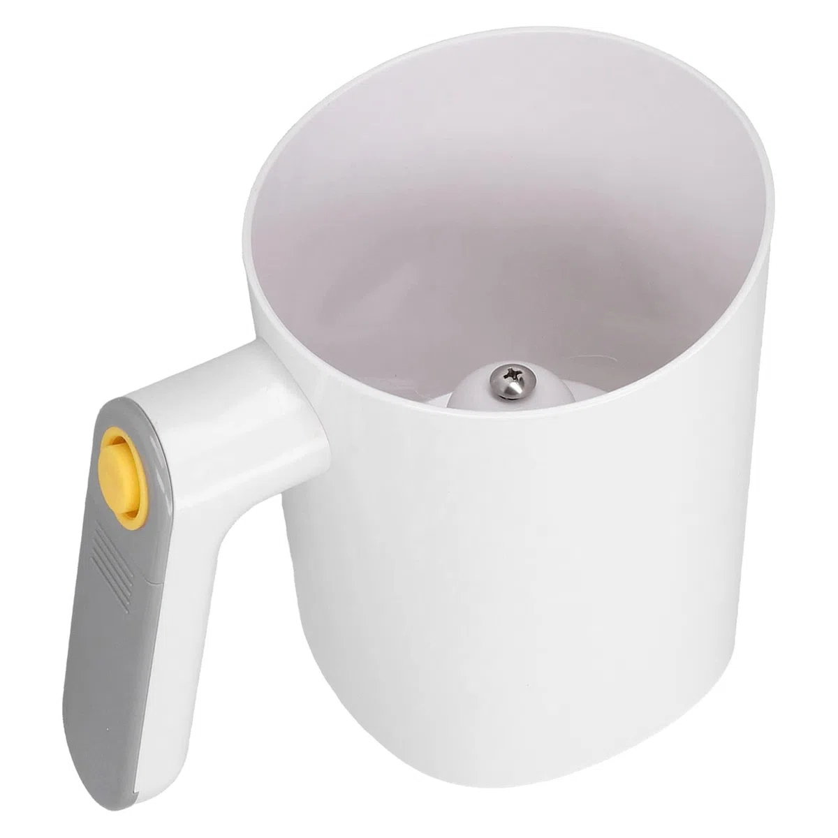 Nikou Tamiz de Harina Eléctrico de Mano, Tamiz de Polvo Blanco con Forma de Taza Eléctrica Portátil, 2 Modos de Uso, para Hornear En Casa, Harina, Azúcar Glaseado