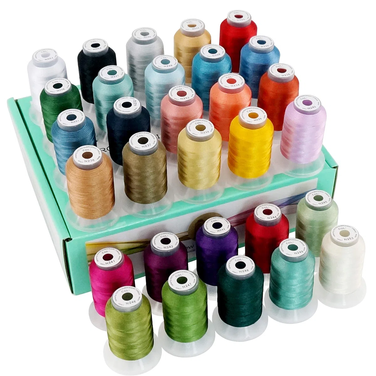 New brothread 30 Nuevos Janome Colores Poliéster Máquina Bordado Hilo 500M - Surtido 2