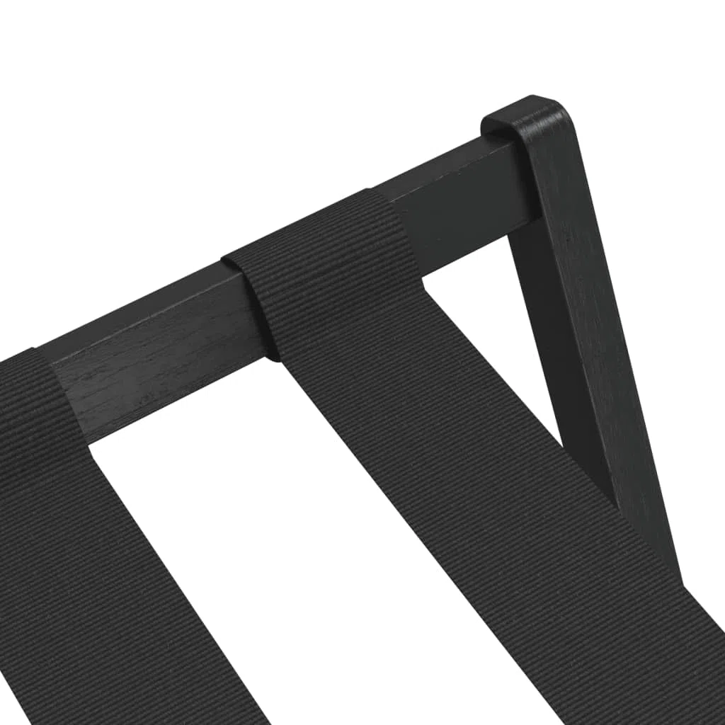 vidaXL Soporte para Maletas, Soporte de Zapatos, Portaequipajes Plegable, Soporte para Dormitorio Cuarto de Invitados, Bambú Negro 68,5x38x58 cm