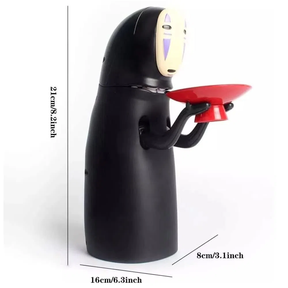 DUTTY Hucha Masculina sin Rostro de Dibujos Animados exquisitamente elaborada, con Efectos de Sonido, Movimiento Flexible y deglución automática de Monedas.