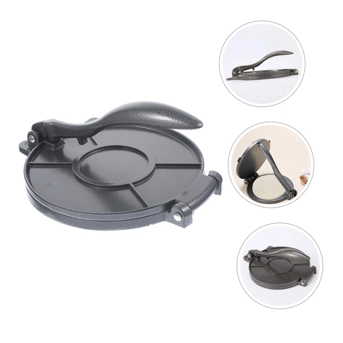 Mikinona Prensa para Tortillas de Masa Alta Resistencia y Reutilizable Diseño Manual sin Rodillo Aluminio Ligero Adecuado Uso Doméstico Horneado Profesional en Cocina Tradicional