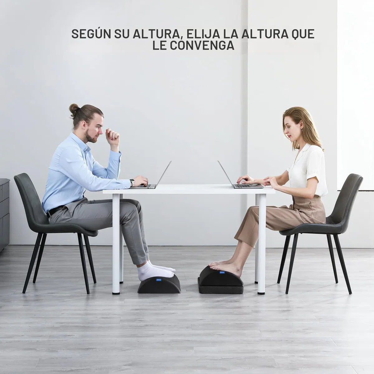 HUANUO Reposapies de oficina, ángulo ajustable - Taburete antideslizante para pies, ideal para oficina y hogar