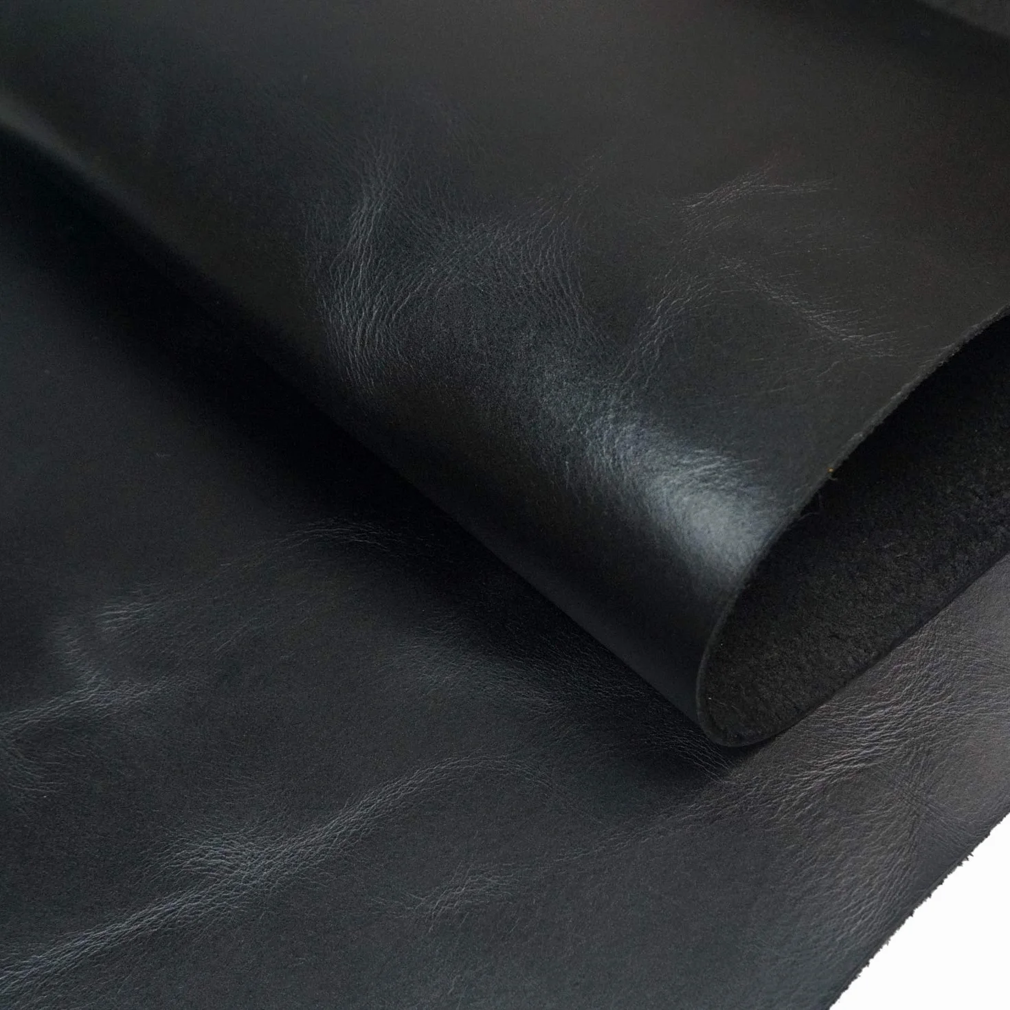 Cuero vacuno encerado al aceite de 2 mm, grado superior, 141.7-170.1 g, cuadrado de cuero genuino precortado (negro, 30.5 cm x 61.0 cm)