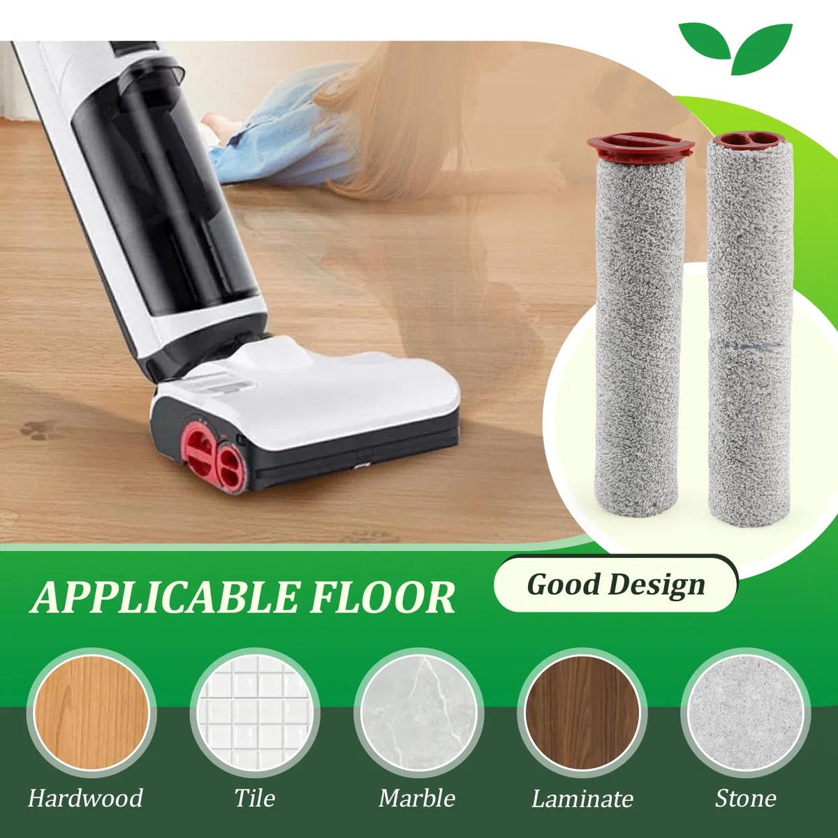 3 Rodillos de Cepillo 4 Filtros para Roborock Dyad Pro/Dyad Pro Combo Rodillos de Cepillo/Filtro HEPA/Cepillo de Tanque de Agua Repuesto Aspiradora en Seco Húmedo Juego de Accesorios