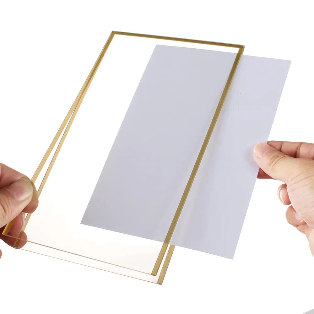 Soporte acrílico dorado para letreros, marcos de fotos de números de mesa de boda de 5 x 7, soportes de menú de doble cara para restaurantes, hogar, marcos de fotos, tienda