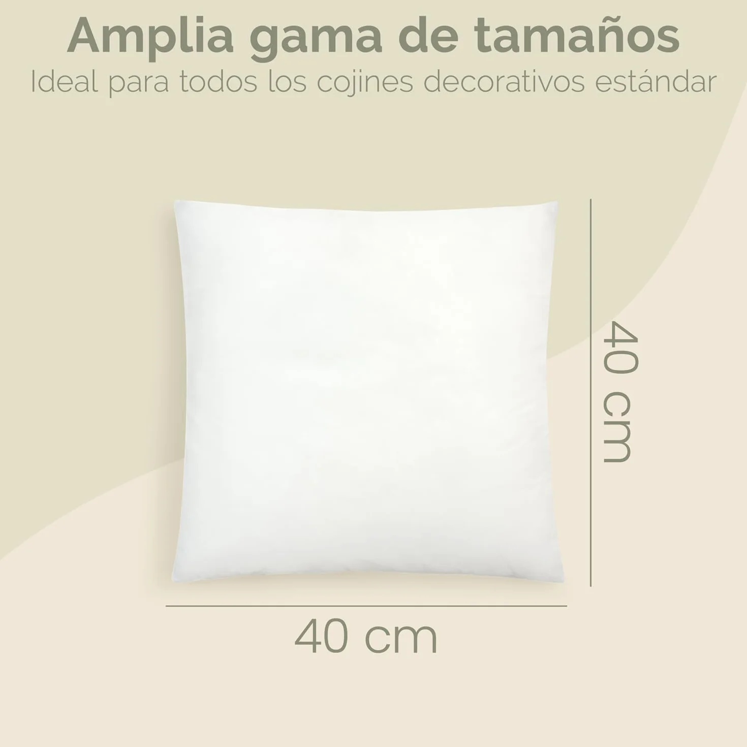 Blumtal Relleno cojin 40x40 cm - Relleno para Cojines 40x40 cm Certificado Oeko-Tex - Relleno de Cojines 40x40 de poliéster - Relleno Cojines 40x40 Lavable - Relleno cojin 40 x 40 - Relleno Almohada